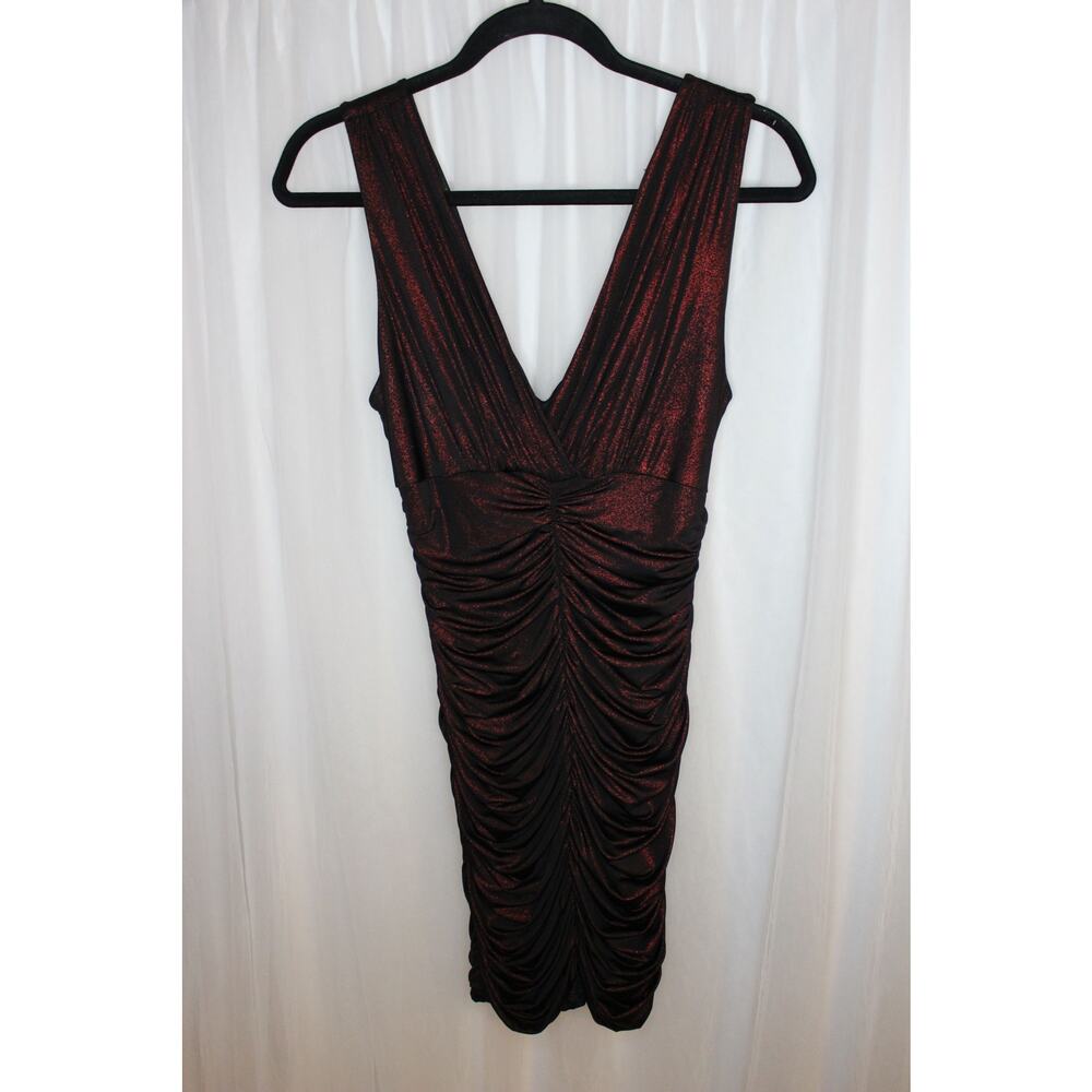 Pre-owned - As-is - Forever 21 Red and Black Dress - Size L